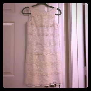 With tags- Sleeveless Tiered Lace Shift Dress